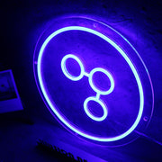 Share Button Blue Neon Sign