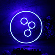 Share Button Blue Neon Sign