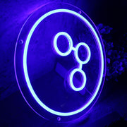 Share Button Blue Neon Sign