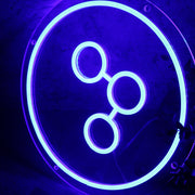 Share Button Blue Neon Sign