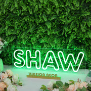 Shaw Green Neon Sign