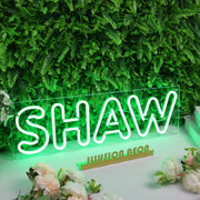 Shaw Green Neon Sign