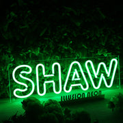 Shaw Green Neon Sign