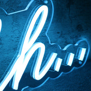 Shhh Blue Neon Sign