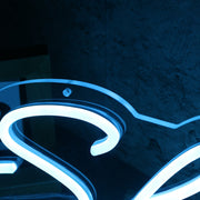 Shhh Blue Neon Sign