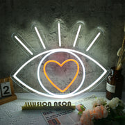 Shining Eye In Love Neon Sign