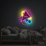 Shining Triangle Girl LED Neon Acrylic Artwork