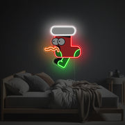 Shocked Christmas Sock LED Neon Acrylic Artwork