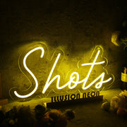 Shots Yellow Neon Sign