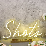 Shots Yellow Neon Sign