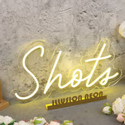 Shots Yellow Neon Sign