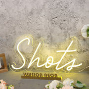 Shots Yellow Neon Sign