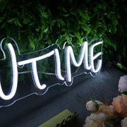 Show Time White Neon Sign