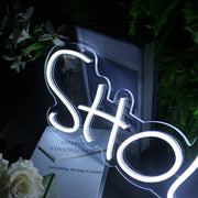 Show Time White Neon Sign