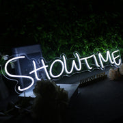 Show Time White Neon Sign