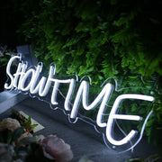 Show Time White Neon Sign