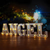 Steel Marquee Letter Silver Angel Party High-End Custom Zinc Metal Marquee Light Marquee Sign