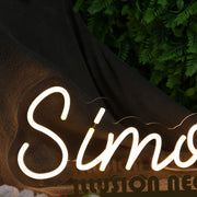 Simon Yellow Neon Sign