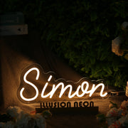 Simon Yellow Neon Sign