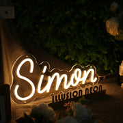 Simon Yellow Neon Sign