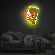 Simpson With Basketball Eyes LED Neon Acrylic Artwork