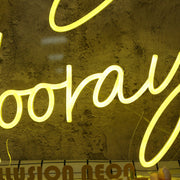 Sip Sip Hooray Yellow Neon Sign