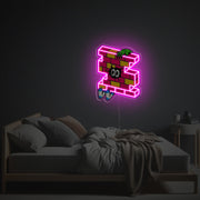 Sitting Pinky Wall Man LED Neon Acrylic Artwork