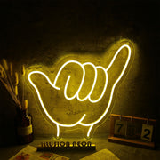 Six Gesture Neon Sign