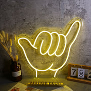 Six Gesture Neon Sign