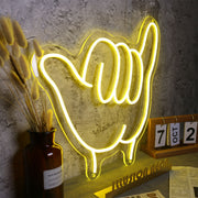 Six Gesture Neon Sign