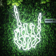 Skeleton Rock Hand Neon Sign