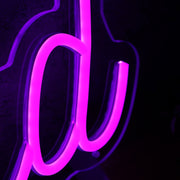 Ski Bird Purple Neon Sign