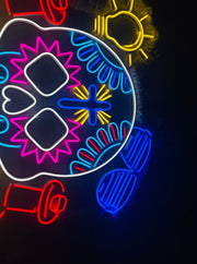 Skull Calavera Neon Sign