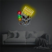 Skull King With Crown LED Neon Acrylic Artwork