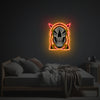 Skull Man With Orange Suit LED Neon Acrylic Artwork