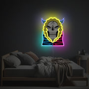 Skull Man With Red And Blue Coat LED Neon Acrylic Artwork