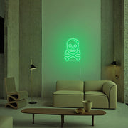 Skull X Bone Halloween Neon Sign