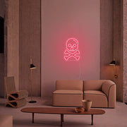 Skull X Bone Halloween Neon Sign