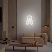 Skull X Bone Halloween Neon Sign