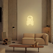 Skull X Bone Halloween Neon Sign