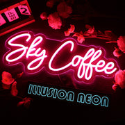 Sky Coffee Red Neon Sign