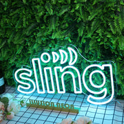 Sling Blue Neon Sign