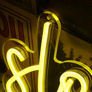 Sloppy Yellow LED Neon Sign