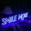 Smile More Blue Neon Sign