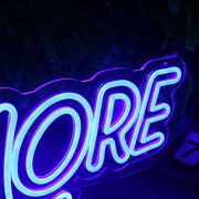 Smile More Blue Neon Sign