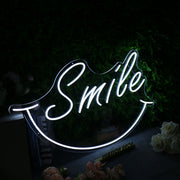 Smile White Custom Neon Sign