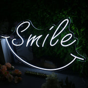 Smile White Custom Neon Sign