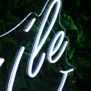 Smile White Custom Neon Sign