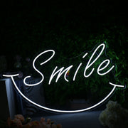 Smile White Custom Neon Sign