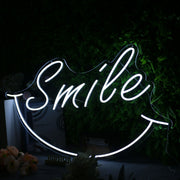 Smile White Custom Neon Sign